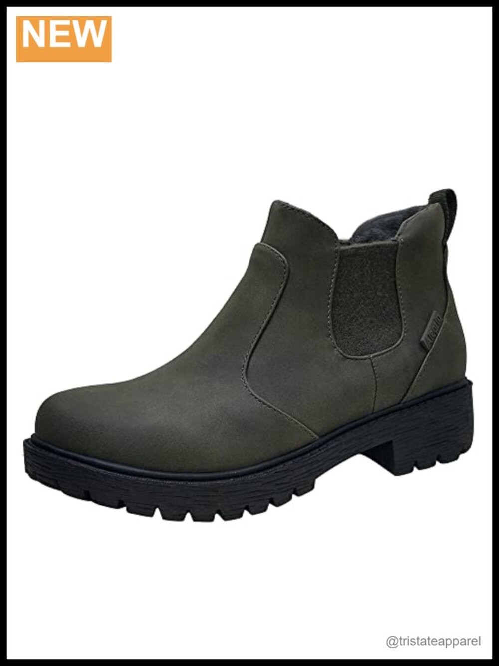 Women's Vegan Leather Chelsea Ankle Boots Waterproof Slip Resistant